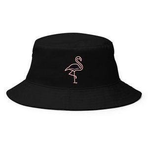 Flamingo Bucket Hat, Minimalist, Miami, lofi, Chill